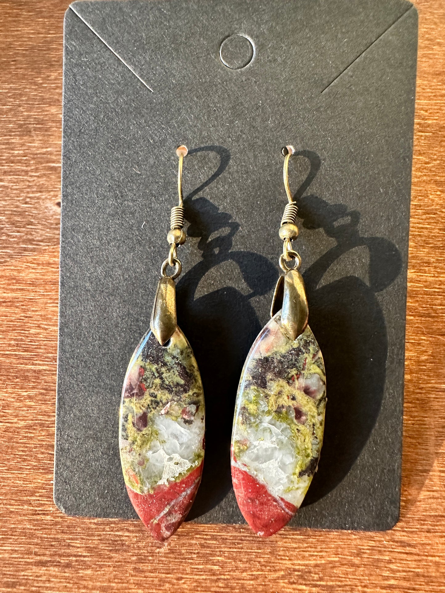 Dragons Blood Jasper (pointed oval)