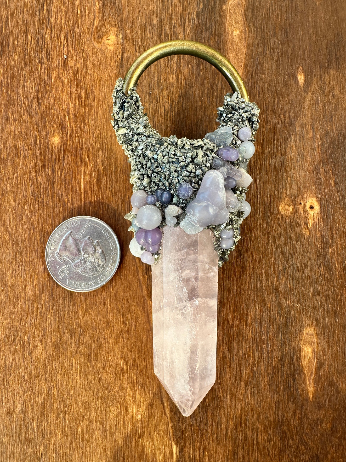Love & Lilacs - Rose Quartz, Pyrite, & Grape Agate
