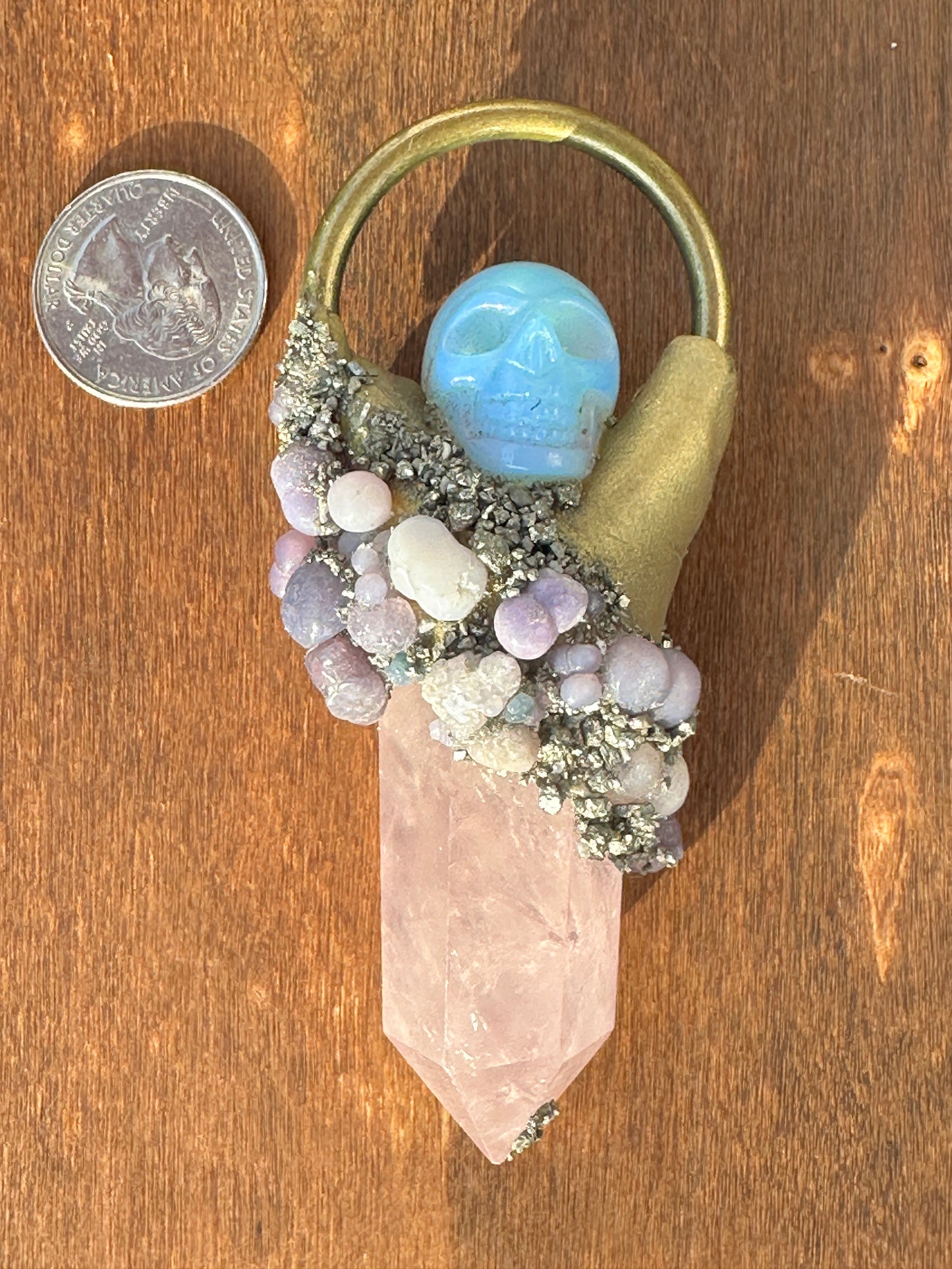 Brazen Bubble Gum - Rose Quartz, Grape Agate, Opalite