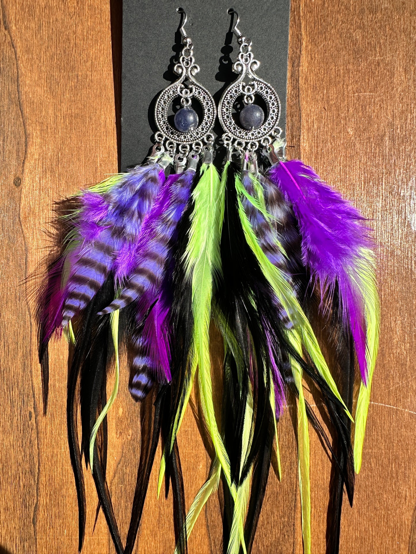 Purple & Green Feathers