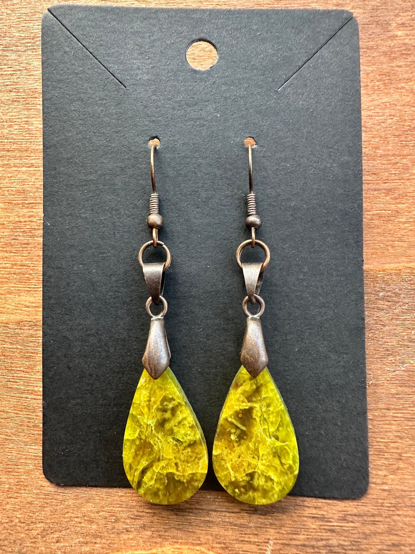 Green Opal with Copper Accents