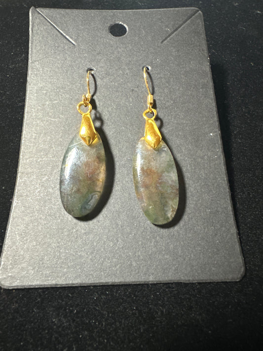 Moss Agate & Gold