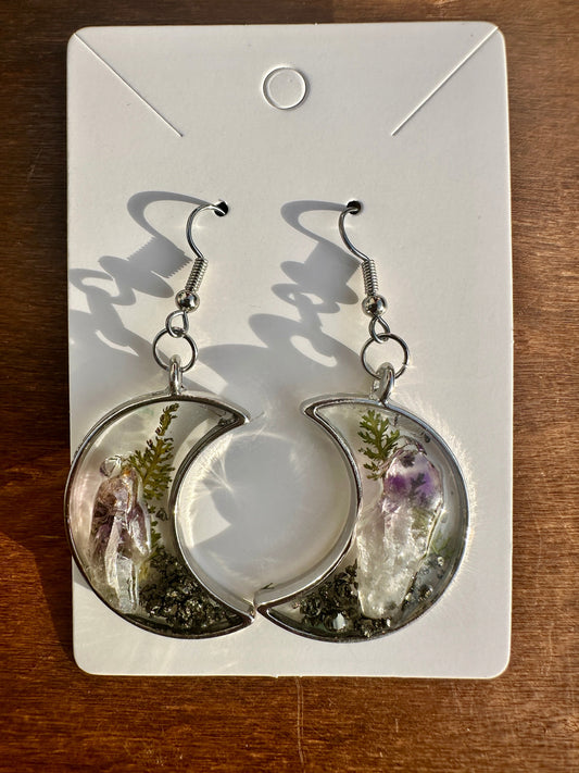 Silver Moon Earrings