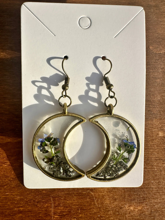 Bronze Moon Earrings