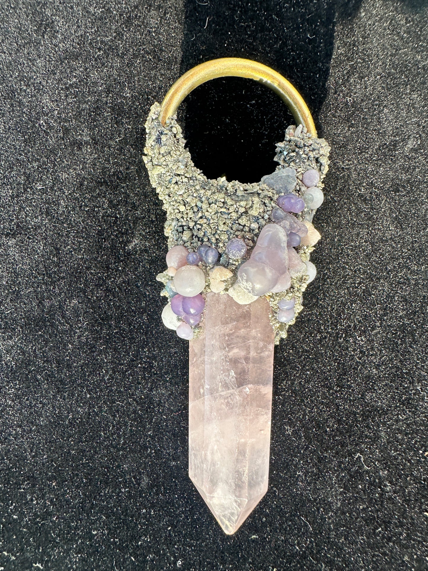 Love & Lilacs - Rose Quartz, Pyrite, & Grape Agate