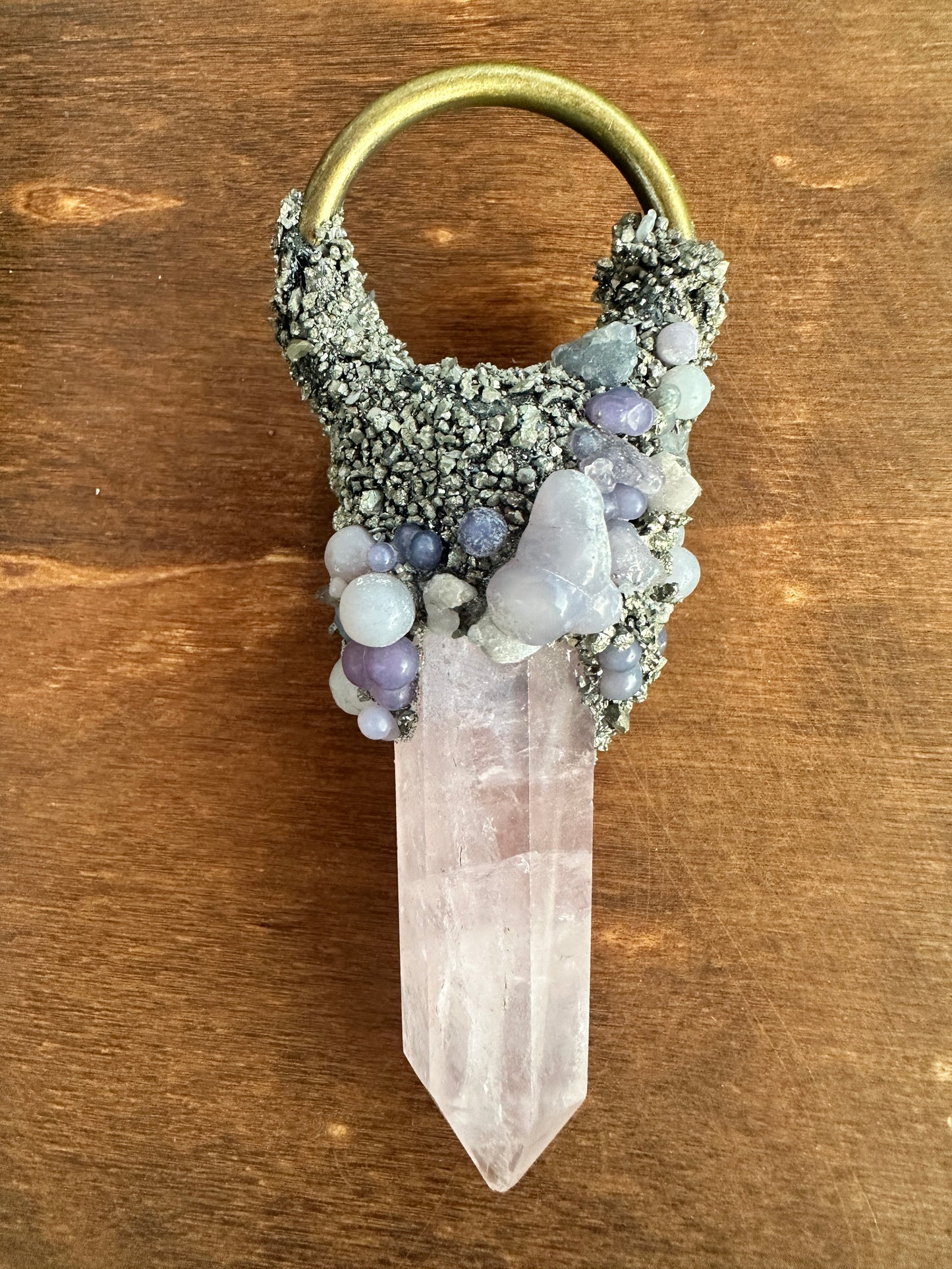 Love & Lilacs - Rose Quartz, Pyrite, & Grape Agate