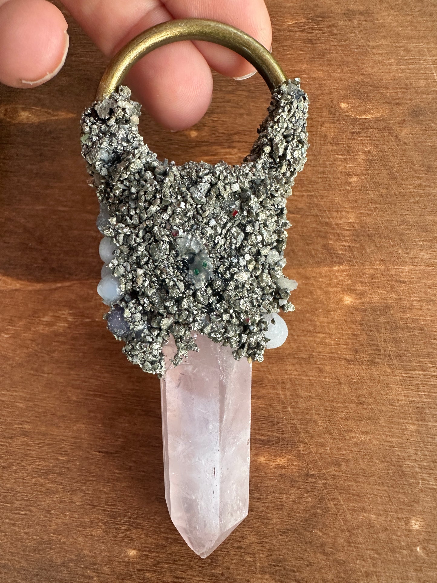 Love & Lilacs - Rose Quartz, Pyrite, & Grape Agate