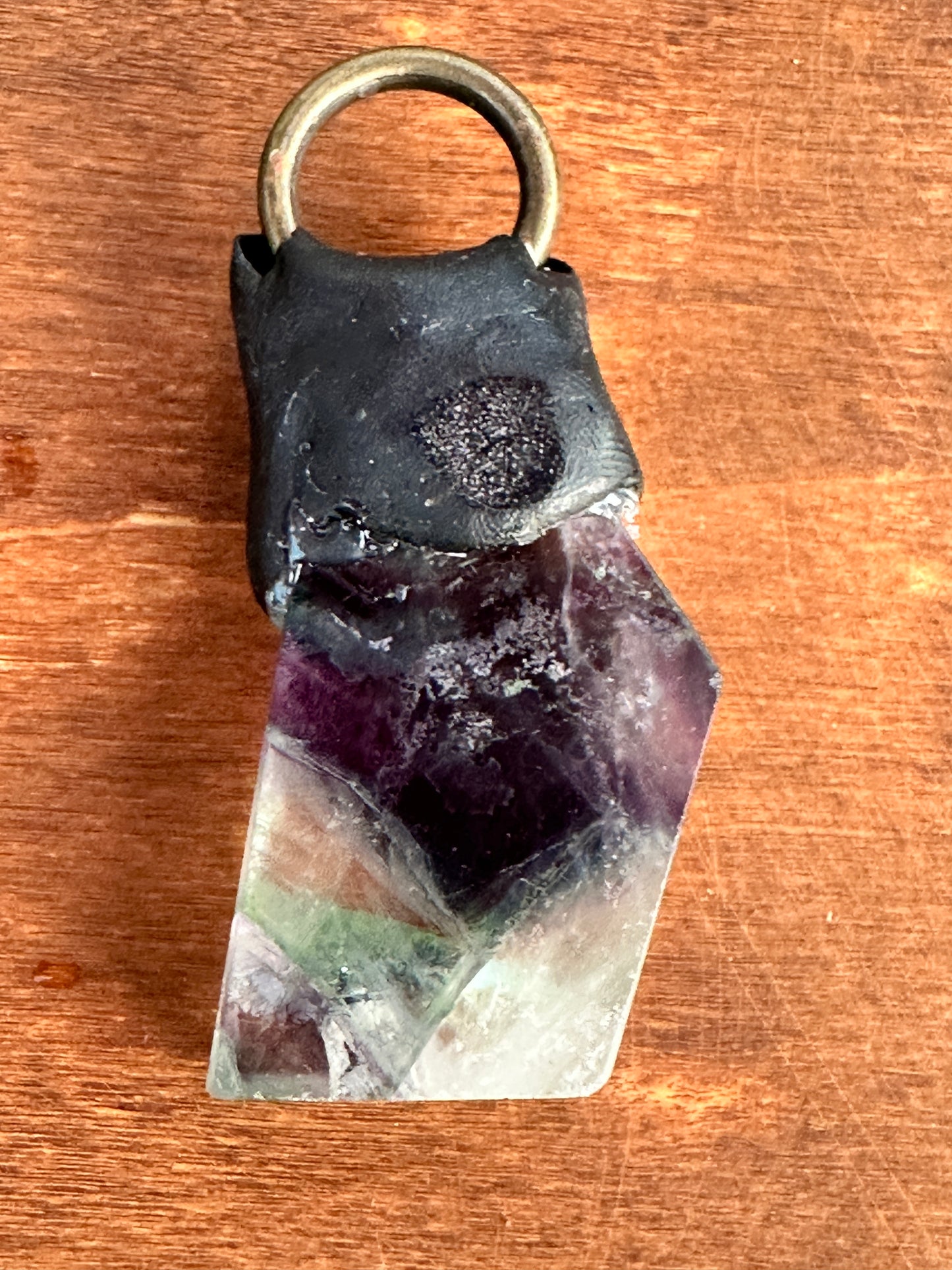 Purple/Green Fluorite with black surround
