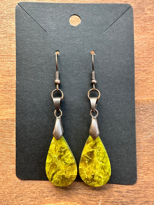 Green Opal with Copper Accents