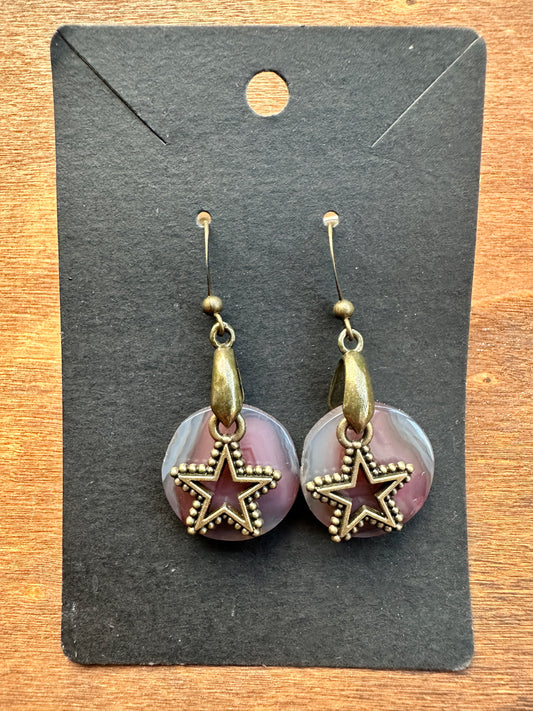 Agate with Brass Stars