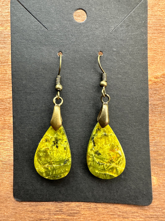 Green Opal Teardrops
