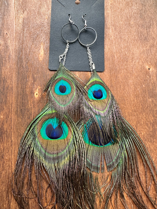 Peacock Dangle Earrings