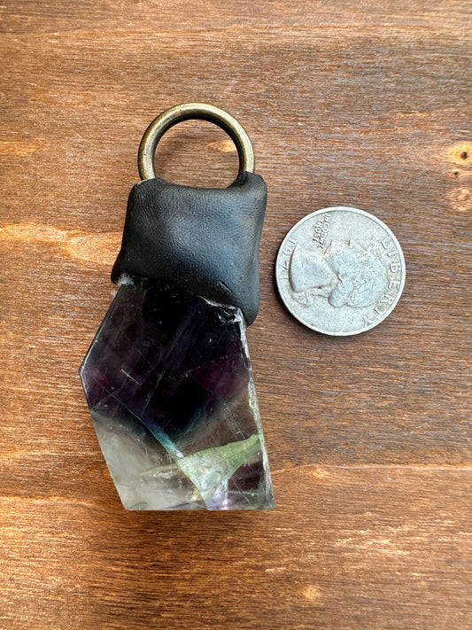Purple/Green Fluorite with black surround