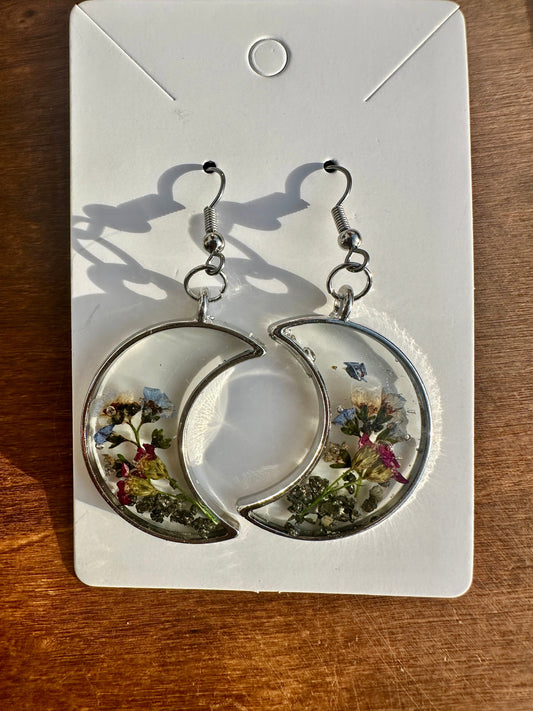Silver Moon Earrings