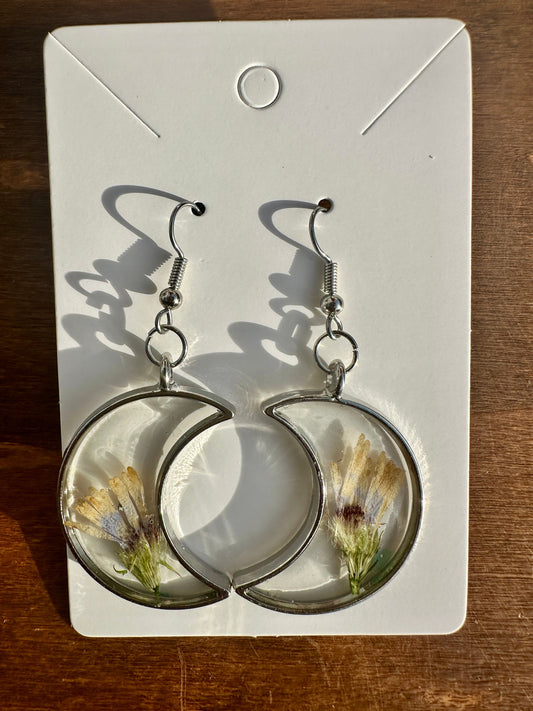 Silver Moon Earrings