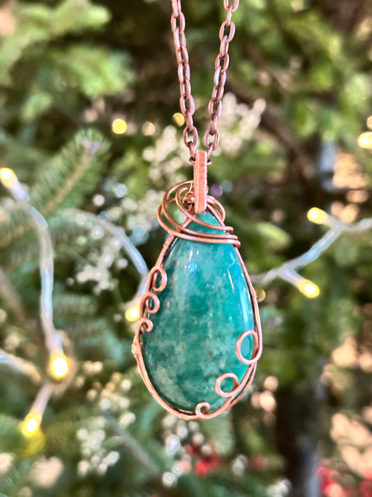 Amazonite Tear Drop (Copper)