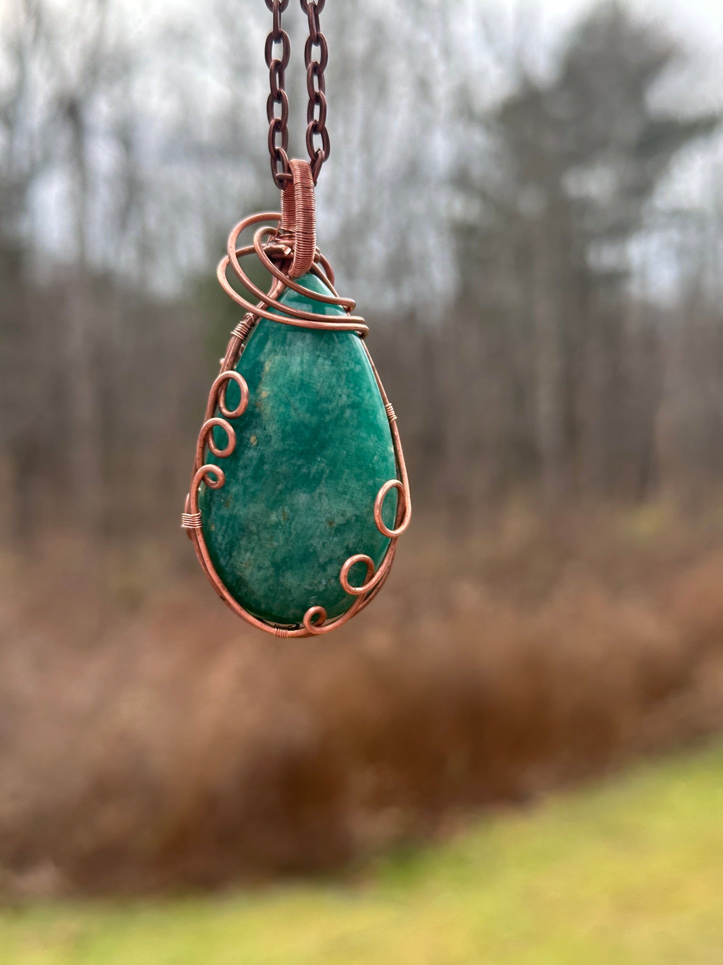 Amazonite Tear Drop (Copper)